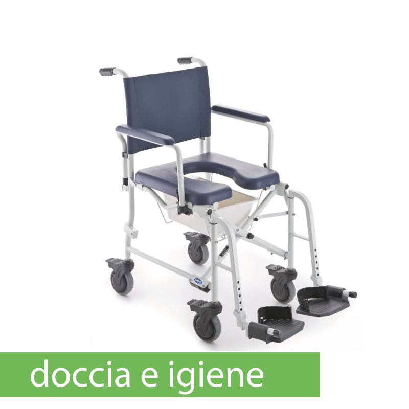 carrozzine per disabili per l'igiene